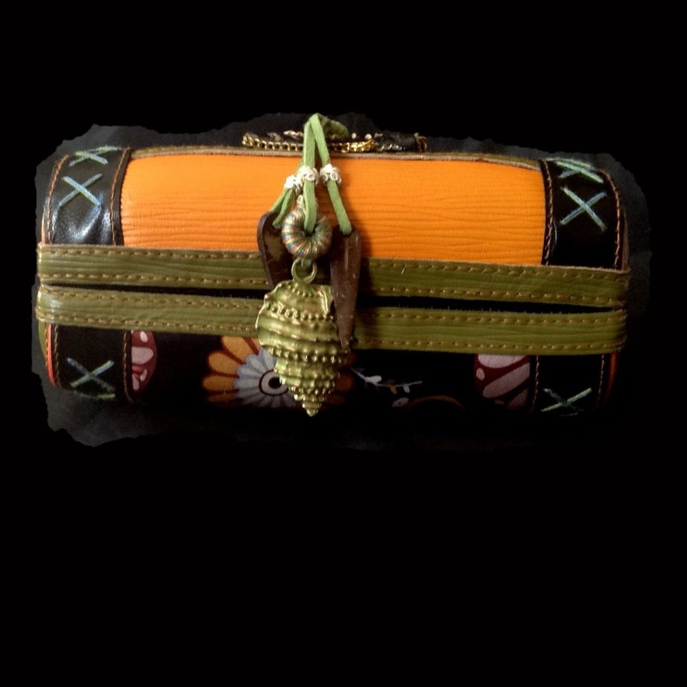 Mary Frances Novelty Collection Retired Beaded Handbag Wood Silk Seashells EUC - Picture 6 of 10